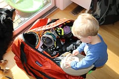 Packing for skiing as a family