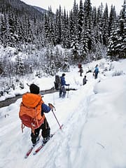 Ski touring with kids