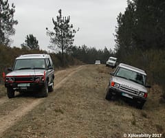 Land Rover Discovery 2 - learning about the challenges of waterlogged side slopes