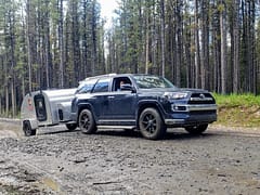 Toyota 4 Runner with Tear-drop Overland Trailer