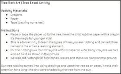 Tree Rubbing Art Instructions