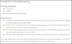 Tree Rubbing Art Instructions