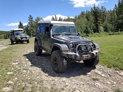 Modified and Upgraded Off-Road Jeep
