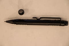 Tactical pen with LED Flashlight, glass breaker and self defense item if needed