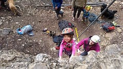 Climbing as a family, including the toddlers in sport climbing is a fun bonding experience