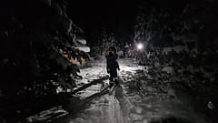 Backcountry hut with kids