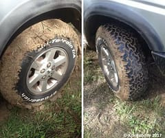 Remember to clean your tyres after off-roading before hitting the highway