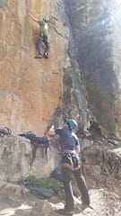 Climbing at Spillimacheen, British Columbia