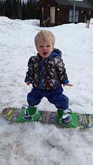 Baby Snowboarder