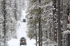 Off road adventures in Alberta, Canada, have a winch and chains