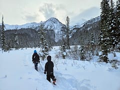 Backcountry cross-country skiing as a family