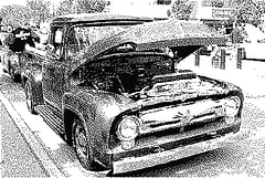 car dithered atkinson 2-color