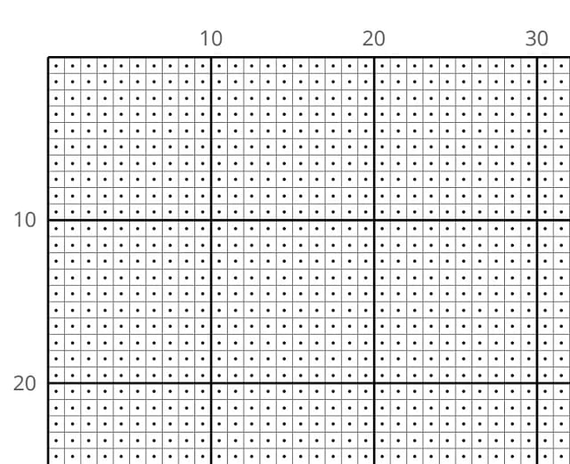 18 count cross stitch graph paper