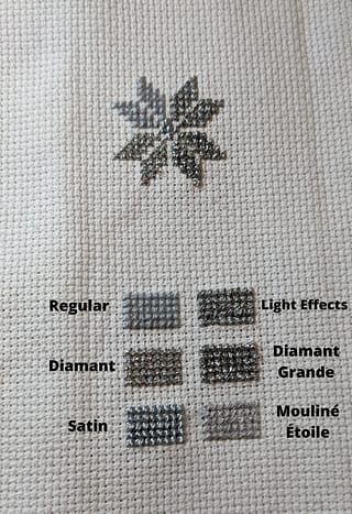 Metallic Cross Stitch Thread For Embroidery Light Effect Threads