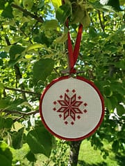 Creating a Stitched Christmas Ornament