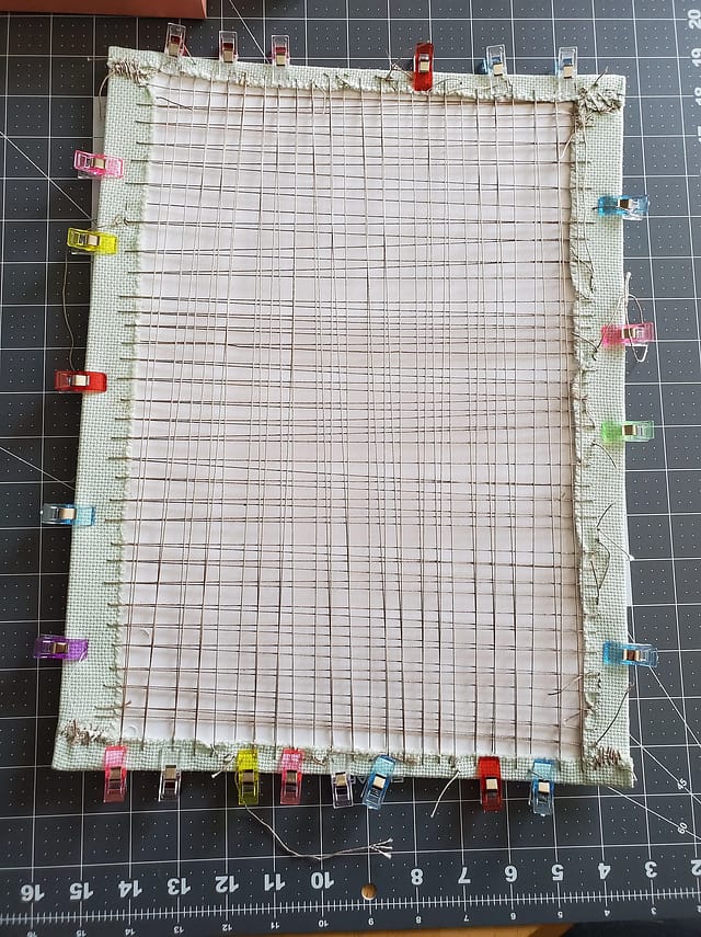 How to frame your own CrossStitch using the Lacing Method Thread Bare