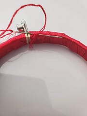 wrapped embroidery hoop