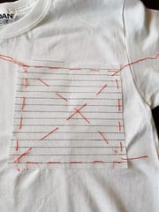 waste canvas tacked
