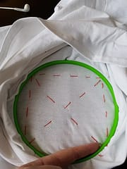 waste canvas hoop inside