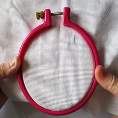 fitting hoop to fabric