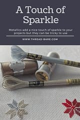 using metallic floss graphic