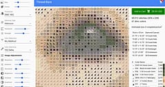 cross stitch chart zoomed