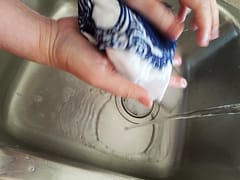 squeezing water out of cross stitch