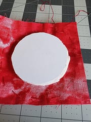 padded backing stitched ornament