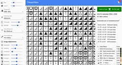 cross stitch chart symbols