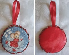 Stitched Cross Stitch Ornament