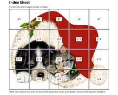 cross-stitch pattern index sheet