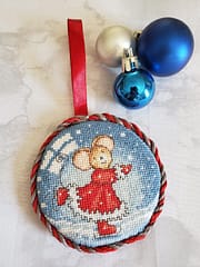 Stitched Cross Stitch Ornament