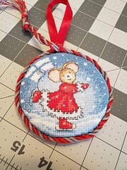 twisted cord stitched ornament