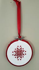 Stitched Christmas tree ornament