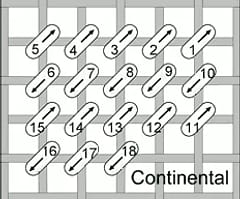 Continental stitch