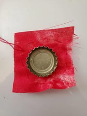 fabric covered bottle cap
