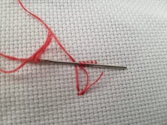 cross stitching securing stitches