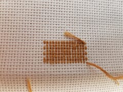 rear view half cross stitch