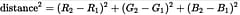 rgb distance formula