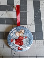 stitched ornament hanging padded