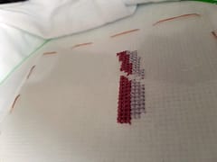 water soluble canvas stitching